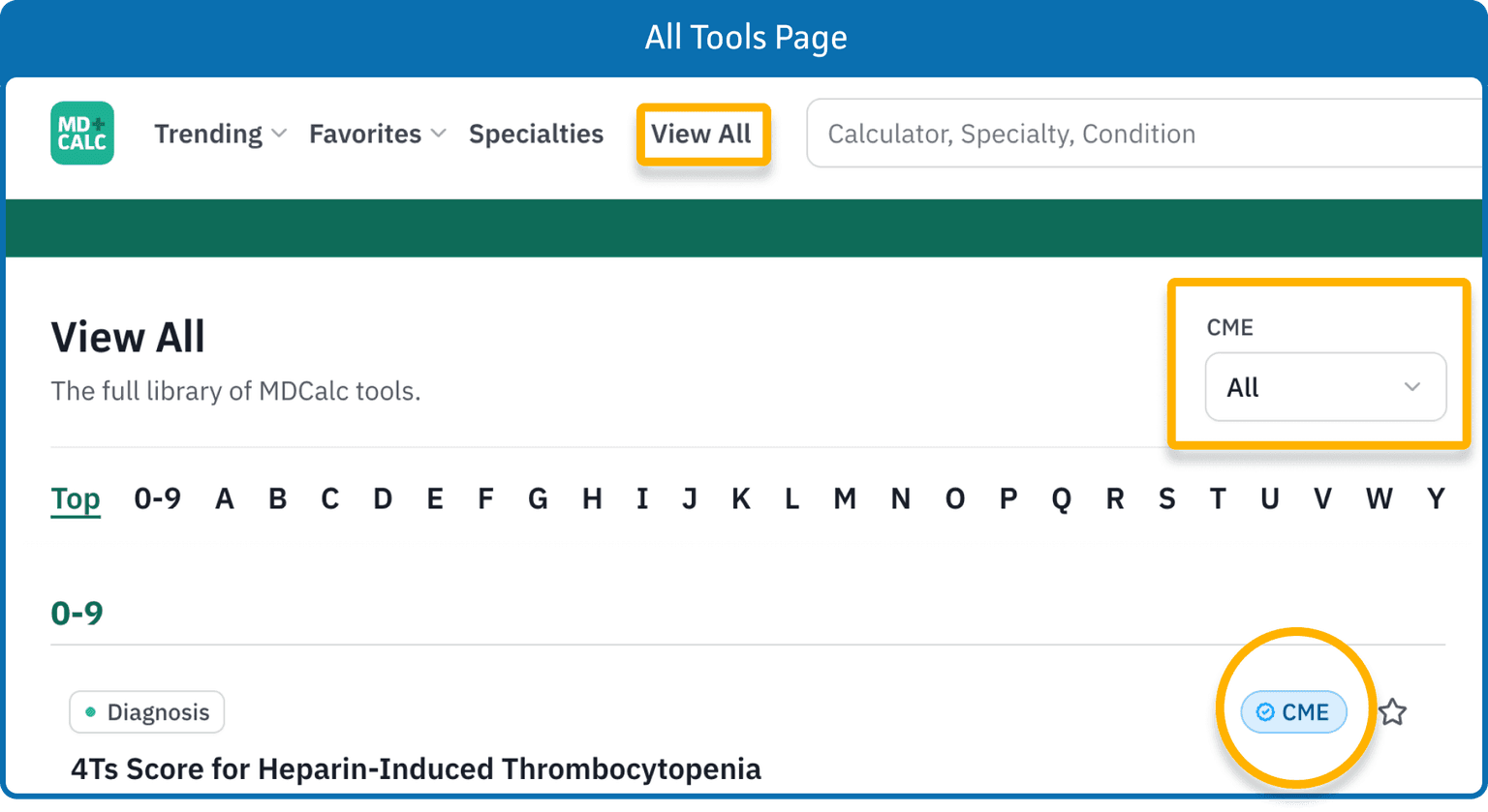CME Section 1: Find CME Calculators